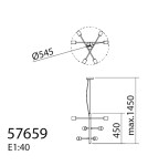 MDC Lampa wisząca ATENEA czarny 6xE27 576599121