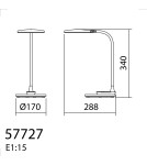 MDC Lampa stołowa ANNA czarny 10W CCT 2700-6000K ściemnianie 577279102
