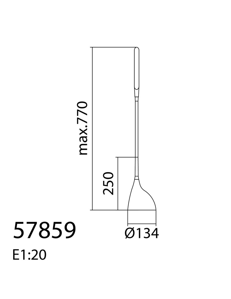 MDC Lampa stołowa ROBIN biały 10W 750lm 4000K ściemniacz 3 stopniowy 578598102
