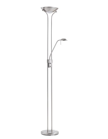 MDC Lampa podłogowa DINA chrom matowy LED 3000K 18W+5W ściemniana 575243520