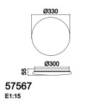 MDC Plafon EROS LED 24W 3000K ø33cm biały 575676802