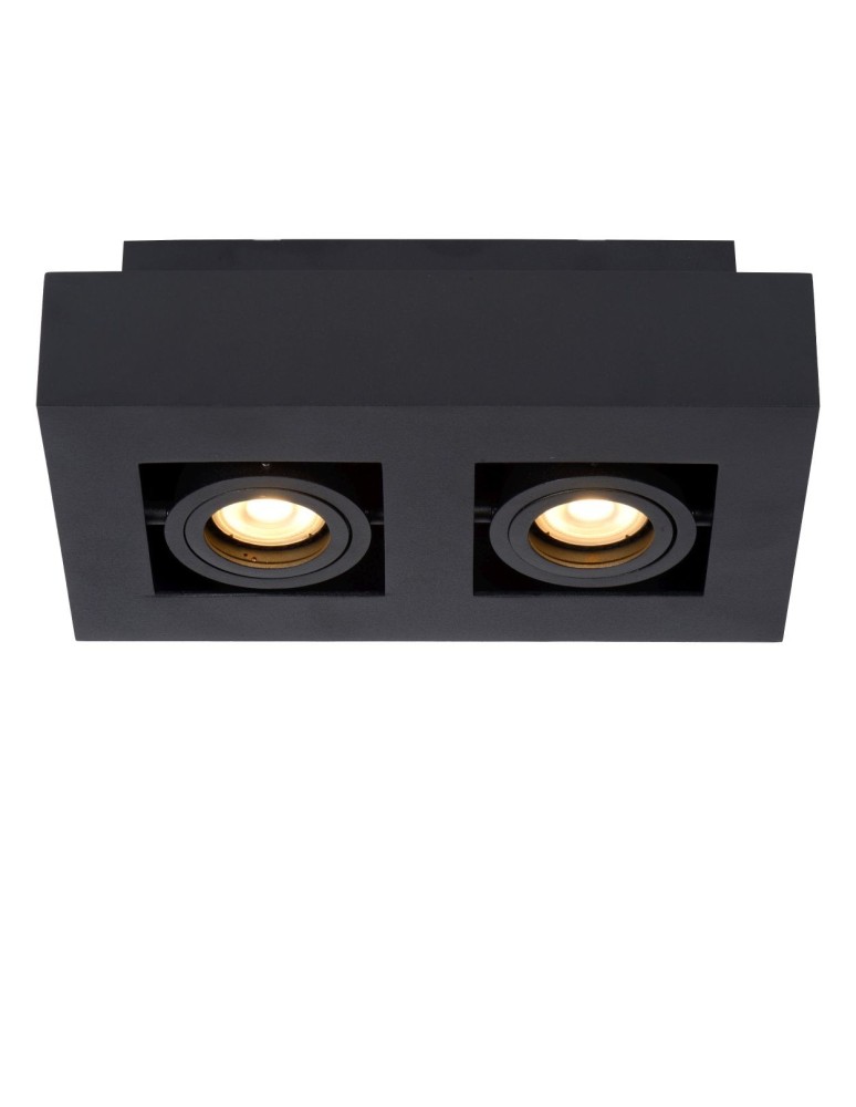 Ceiling luminaires for replaceable light source - Lucide XIRAX Ceiling 2xGU10 black 09119/11/30 - product kolory-swiatla.pl 12