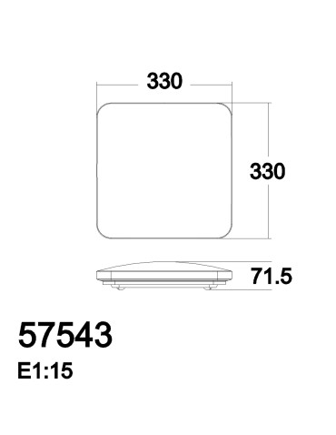 MDC Plafon LIPSA, LED 24W 4000K 33x33cm biały z gwiazdami 575437072 - product 2