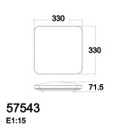 MDC Plafon LIPSA, LED 24W 4000K 33x33cm biały 575438072