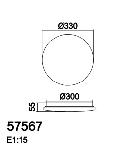 MDC Plafon EROS LED 24W 4000K ø33cm biały z gwiazdami 575677072 - product 2