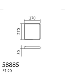 MDC Lampa sufitowa CORA biały 24W 27x27 3000K 2500lm 588858109 - product 2