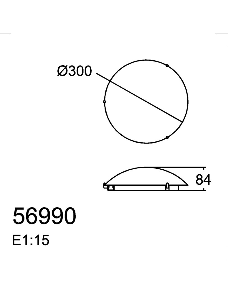 MDC Plafon NOMI R 2xE27 Ø30 chrom matowy, szkło piaskowane 569903522