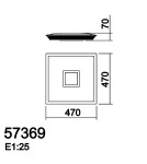 MDC Lampa sufitowa NILA 47x47cm LED 40W 3000-6000K z pilotem (biały z gwiazdami, brązowy) 573694303