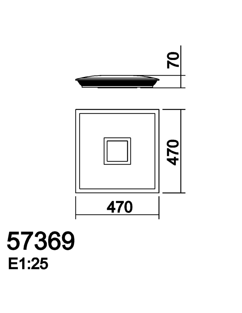 MDC Lampa sufitowa NILA 47x47cm LED 40W 3000-6000K z pilotem (biały z gwiazdami, brązowy) 573694303