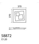 MDC Lampa sufitowa TALI biały 40W 37x37cm CCT 3000-4000-5500K pilot, ściemnianie, zmiana barwy 588728102