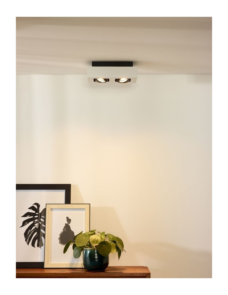 Ceiling luminaires for replaceable light source - Lucide XIRAX Ceiling 2xGU10 white black 09119/11/31 - product kolory-swiatla.pl 10