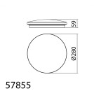 MDC Plafon EROS LED 15W 4000K ø28cm biały z gwiazdami 578556902