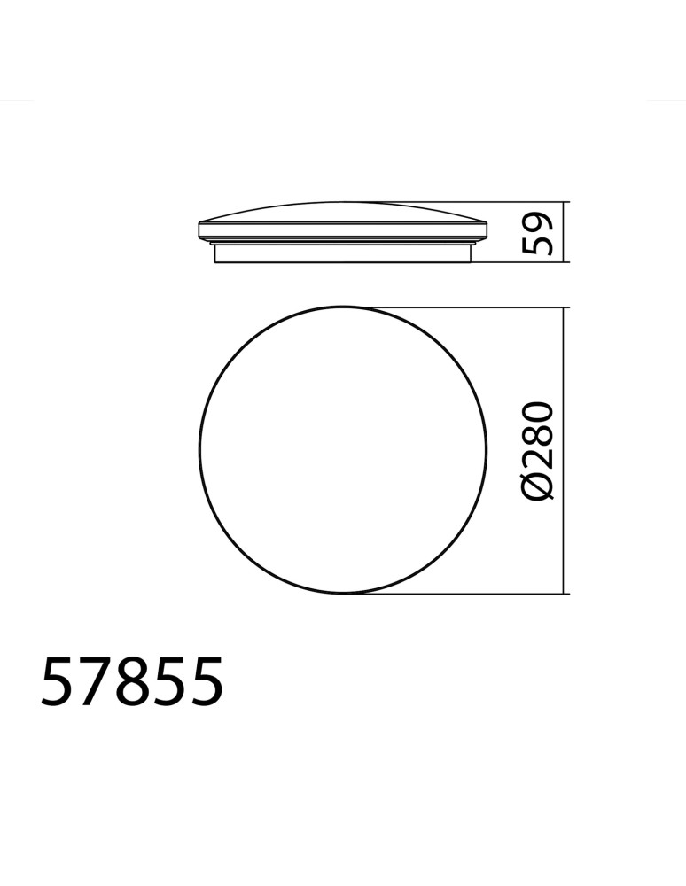 MDC Plafon EROS LED 15W 4000K ø28cm biały z gwiazdami 578556902