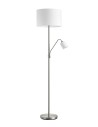 Zobacz MDC Lampa podłogowa SAM chrom matowy E27+E14 abażur biały 580893504