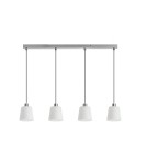 MDC Lampa wisząca DEKO chrom matowy 4xE27 szklany klosz 589943501