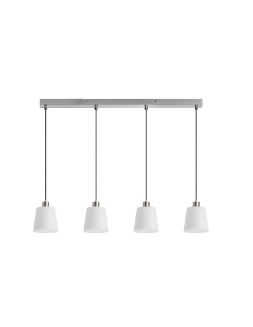 MDC Lampa wisząca DEKO chrom matowy 4xE27 szklany klosz 589943501