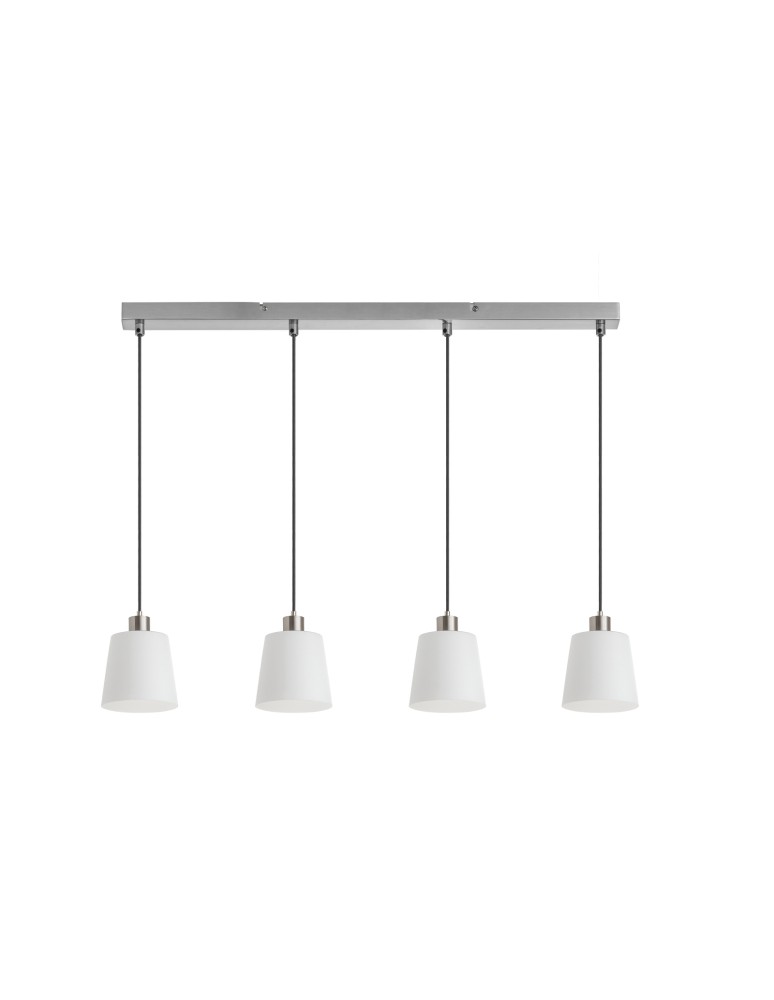 MDC Lampa wisząca DEKO chrom matowy 4xE27 szklany klosz 589943501