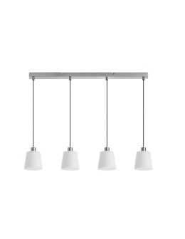 MDC Lampa wisząca DEKO chrom matowy 4xE27 szklany klosz 589943501