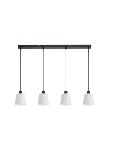 MDC Lampa wisząca DEKO czarny mat 4xE27 szklany klosz 589949101