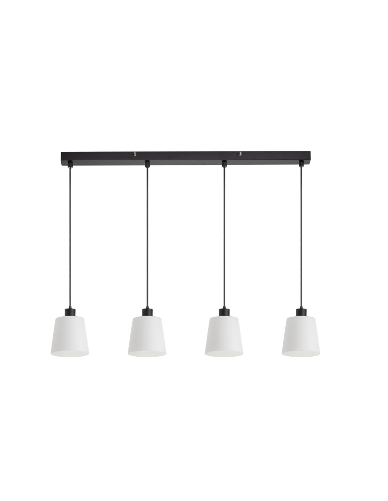MDC Lampa wisząca DEKO czarny mat 4xE27 szklany klosz 589949101