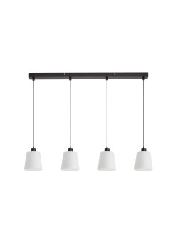 MDC Lampa wisząca DEKO czarny mat 4xE27 szklany klosz 589949101
