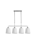MDC Lampa wisząca DEKO chrom matowy 4xE27 szklany klosz 589923501