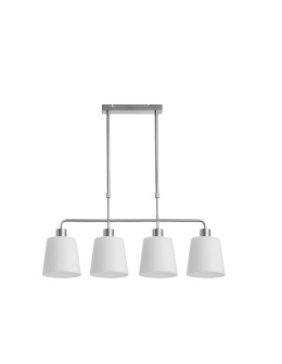 MDC Lampa wisząca DEKO chrom matowy 4xE27 szklany klosz 589923501