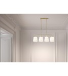 MDC Lampa wisząca DEKO mosiądz mat 4xE27 szklany klosz 589926101