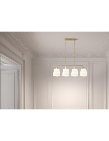 MDC Lampa wisząca DEKO mosiądz mat 4xE27 szklany klosz 589926101 - product 2