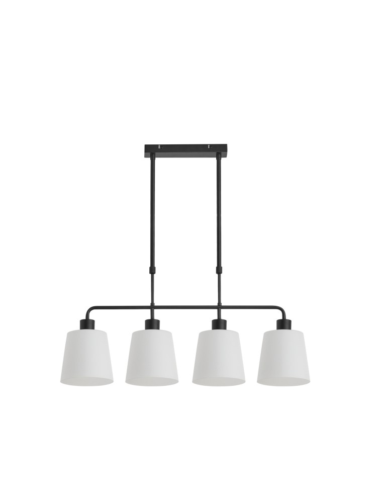 MDC Lampa wisząca DEKO czarny 4xE27 szklany klosz 589929101