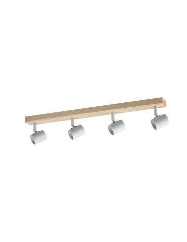 MDC Lampa sufitowa ETNIA R4 biały mat 4xE27, naturalne drewno sosnowe 450048101