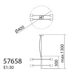 MDC Lampa wisząca ATENEA czarny 4xE27 576589121