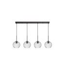 MDC Lampa wisząca CANICA czarny, szkło transparentne Ø20 4xE27 589899105