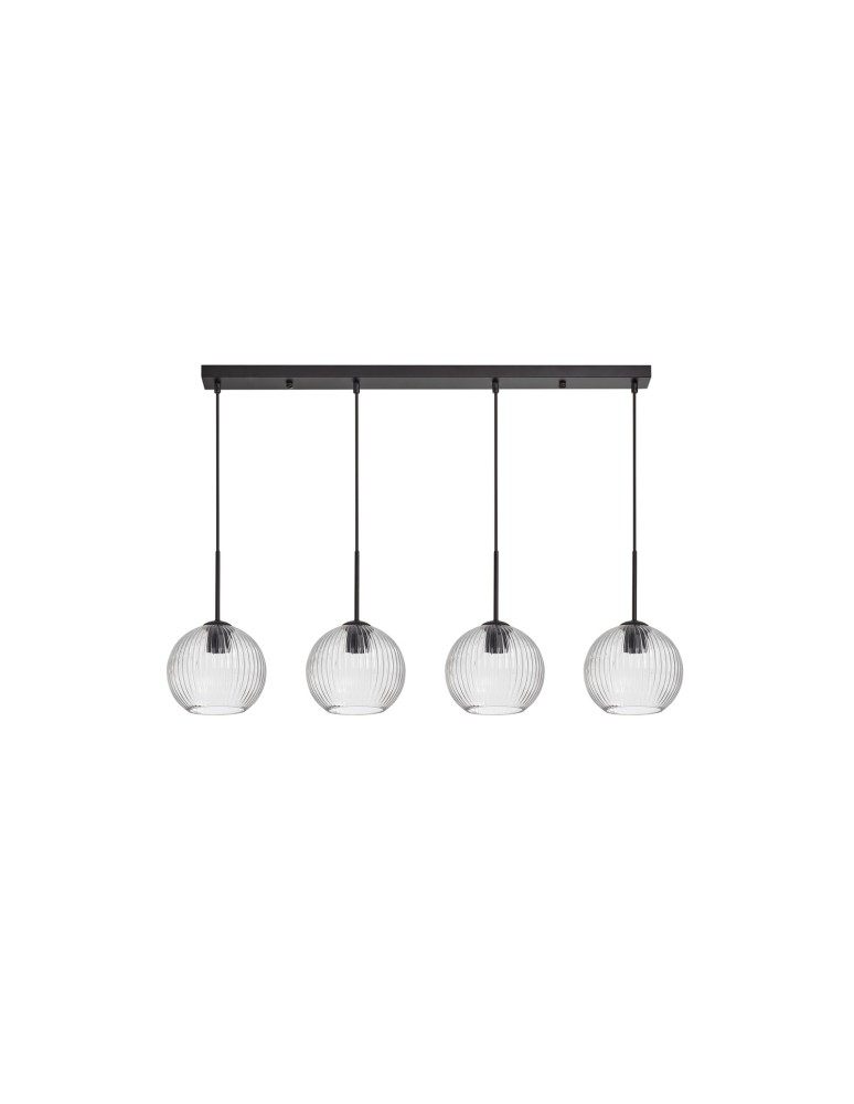 MDC Lampa wisząca CANICA czarny, szkło transparentne Ø20 4xE27 589899105