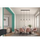 MDC Lampa wisząca CANICA czarny, szkło transparentne Ø20 4xE27 589899105