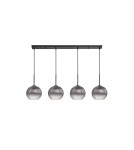 MDC Lampa wisząca CANICA czarny, szkło dymione Ø20 4xE27 589899107