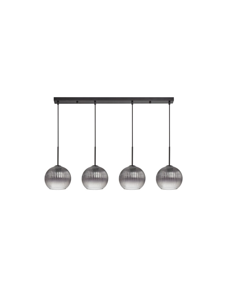 MDC Lampa wisząca CANICA czarny, szkło dymione Ø20 4xE27 589899107