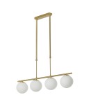 MDC Lampa wisząca RONDA mosiądz mat 4xE27 śr. klosza 15cm 577746101
