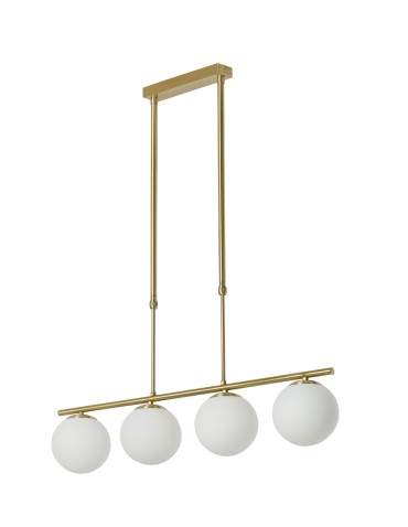 MDC Lampa wisząca RONDA mosiądz mat 4xE27 śr. klosza 15cm 577746101