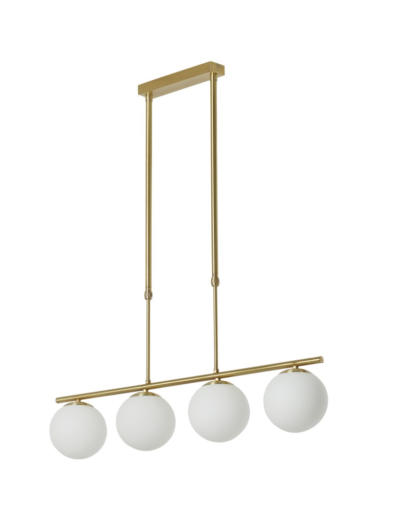 MDC Lampa wisząca RONDA mosiądz mat 4xE27 śr. klosza 15cm 577746101