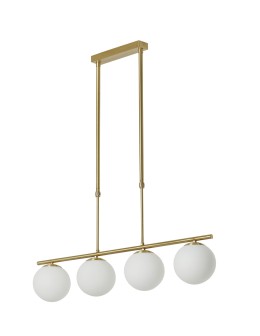 MDC Lampa wisząca RONDA mosiądz mat 4xE27 śr. klosza 15cm 577746101