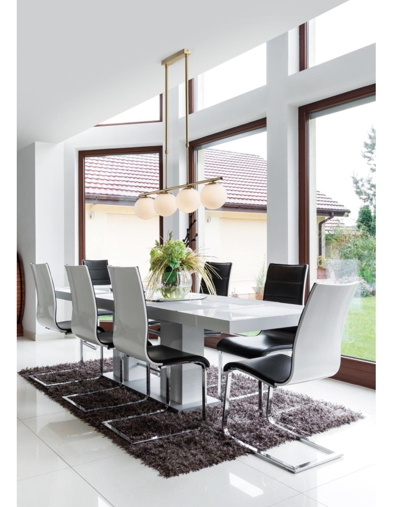 MDC Lampa wisząca RONDA mosiądz mat 4xE27 śr. klosza 15cm 577746101