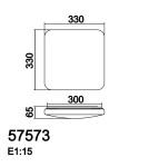 MDC Plafon ERAS LED 28W 4000K 33x33cm biały z gwiazdami 575737072