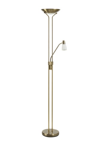MDC Lampa podłogowa DORÍS 2xE27+1xE14 mosiądz antyczny 567724426