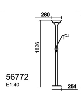 MDC Lampa podłogowa DORÍS 2xE27+1xE14 czarny 567729126 - produkt 2