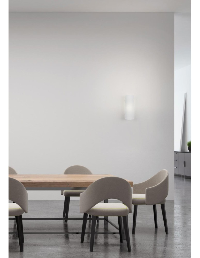MDC Lampa ścienna BARR szkło piaskowane białe 2xE14 573666701 MDC Lampa ścienna BARR szkło piaskowane białe 2xE14 573666701