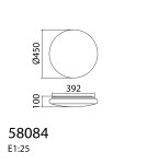 MDC Lampa sufitowa ZETA biały Ø45cm  5xE27 580846801