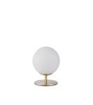 MDC Lampa stołowa niska RONDA mosiądz mat 1xE27 śr. klosza 15cm 577726101