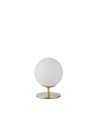 View MDC Lampa stołowa niska RONDA mosiądz mat 1xE27 śr. klosza 15cm 577726101