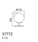 MDC Lampa stołowa niska RONDA mosiądz mat 1xE27 śr. klosza 15cm 577726101